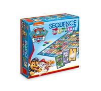 Sequence Junior Enfant 3 Ans - Edition pour Pat Patrouille - 4 pions a aligner - avec Cartes Personnages - Set Jeu Societe Famille + Carte Tigre