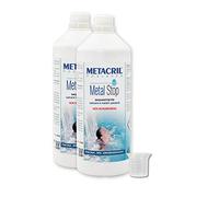 Sequestrante des métaux et clarifiant Non Mousse - Metal Stop 2LT(1+1) + doseur. Idéal pour Piscine ou Jacuzzi (Teuco, Jacuzzi, Intex, Bestway, etc). Expédition immédiate