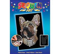 Sequin Art 1712 Projet d'artisanat Bouledogue français de la gamme bleue 28 x 37 cm