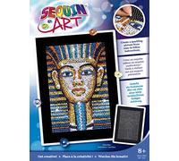 Sequin Art Kit de Bricolage Toutankhamon 1954 de la Gamme Bleue 28 x 37 cm