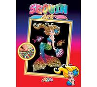 Sequin Art Kit de Loisirs Creatifs pour Les Enfants, Mia La Sirène, Créez Une Magnifique Oeuvre Colorée avec des Paillettes Brillantes