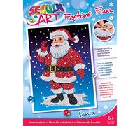 Sequin Art Mammut 8011925 Peinture à paillettes Père Noël Kit complet avec cadre en polystyrène, modèle d'image, paillettes, broches enfichables, instructions (français non garanti), kit de bricolage