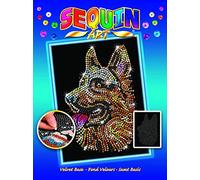 Sequin Art Mammut 8041807 Peinture à Paillettes Berger Allemand, kit de Bricolage avec Cadre en polystyrène, modèle d'image Velours, Paillettes, Broches à emboîter, Instructions (français Non