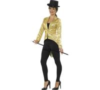 Sequin Gilet Queue de Pie Veste Hommes Femme Cabaret Déguisement Showtime Adulte