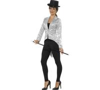 Sequin Gilet Queue de Pie Veste Hommes Femme Cabaret Déguisement Showtime Adulte