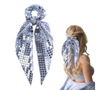 Sequin Hair Scrunchies - Glitter Ponytail Holder Elastic Bands Set, Hair Ties Design, Dance Accessories Use, Party Scrunchies Style, Gym Yoga School Wedding Holiday Fashion Wear