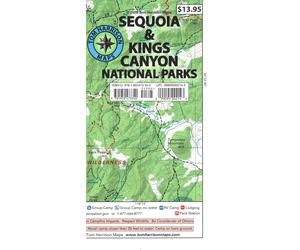 Sequoia & Kings Canyon National Parks Recreation Map | Tom Harrison Maps