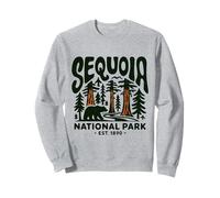 Sequoia National Park Ours rétro en Plein air randonnée Aventure Sweatshirt