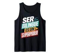 Ser Bilingue ES Un Superpoder Tenue de Professeur d'espagnol Langue Débardeur