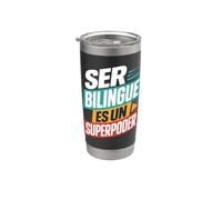 Ser Bilingue Es Un Superpoder Tenue de professeur d'espagnol Langue Gobelet isotherme en acier inoxydable double paroi