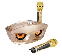 Ser Home KTV Karaoké Ser avec Deux Microphones, Accessoire Multifonctionnel pour Usage Domestique (Gold)
