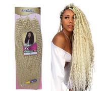 Ser Mulher ALESSIA - Extensions synthétiques de cheveux bouclés pour Crochet Braids- 320 g 65 cm (613 Platinum Blonde)