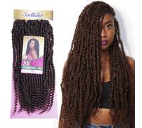 Ser Mulher DANA Extension Passion Twist prêt à appliquer avec crochet 65 cm, 300 g (6 Light Brown)