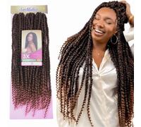 Ser Mulher DANA Extension - Passion Twist prêt à appliquer avec crochet 65 cm, 300 g (T1B-30 Dark Brown Degradee)