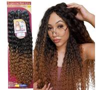Ser Mulher GLORIA Extension - Crochet Braids Bioprotéine - Cheveux ondulés, Natural Look (T-27 Brown Degradee)