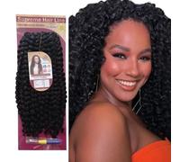 Ser Mulher MAVIS Extension Cheveux Bouclés | Texture effet naturel | Application rapide | pour Crochet Braids- 300Gr 65cm (2 Noir Naturel)