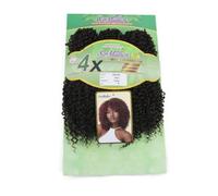 Ser Mulher MAXINE - Extensions synthétiques de cheveux bouclés pour Crochet Braids - 35 cm, 285 grammes (4 châtain foncé)