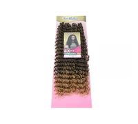 Ser Mulher New Rythme 65 cm | Extensions de cheveux bouclés pour Chrochet Braid | Crochet inclus | Lot de 4 | Application rapide (T2-27 - Natural BLK/Honey Blonde Degradee)