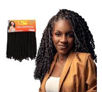 Ser Mulher Nina Soft DREAD LOCK - Extensions, Dreads pour crochet braids amovibles 35 cm 360 g (4 châtain foncé)