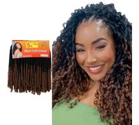 Ser Mulher NINA Soft DREAD LOCK - Extensions Dreads pour crochet braids amovibles 35 cm 360 g (T-27 Châtain Degradee)