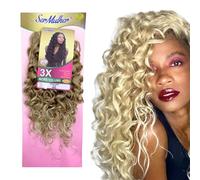 Ser Mulher OCEAN WAVE - Extensions synthétiques de cheveux ondulés pour Crochet Braids - 300 g 45 cm (T27-613 Blonde degradee)