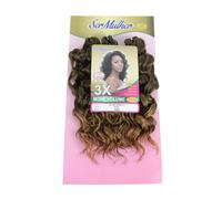 Ser Mulher OCEAN WAVE Extensions volumisantes | Texture effet naturel | Application rapide | Effet cheveux ondulés pour Crochet Braids- 240 g 35 cm (T2-27 Châtain Degradee, 35 cm)