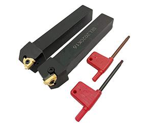 SER2020K16 + SEL2020K16 Tour CNC Carbide Indexable Threading Porte-Outil Avec 2 PCS 16ER / IR AG60 BP010 Indexable Carbure Tournant Insert + 2 Clé T15
