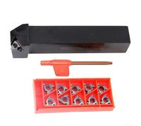 SER2525M16 Ensemble de porte-outils de tour avec 10 inserts en carbure 16ER AG60 Outil de tournage de filetage pour usinage CNC Opérations de semi-finition