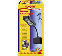 sera 31067 Nano LED light 2 x 2 W une lampe LED (4 W/12 V, intensité variable en continu) avec réflecteur fin pour éclairage d'aquariums Nano comme le Cube 16 L, argent