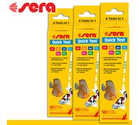 Sera 3x 50 Bandelettes Quick Test 6 Dans 1 De L'Eau Aquarium NO2 Nitrite