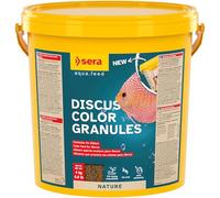 sera Discus Color granules 10 L (4 KG) | Aliment spécial Couleurs pour Discus | granulés Moelleux coulant | avec Une Haute teneur en ingrédients optimisant Les Couleurs