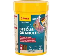 Sera Discus Granules 100 ML (42 g) | Aliment Composé pour Discus et Poissons d’Ornement Exigeants | sans Colorants ni Conservateurs | Granulés Moelleux avec Protéines et Prébiotiques