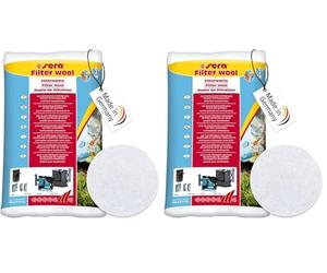 SERA Filterwool pour Ponds, 250 g (Lot de 2) - Média de filtration mécanique pour aquariums - Éliminer les grosses particules - Réutilisable - Pour tous les filtres