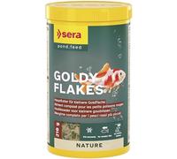 sera Goldy Flakes 1.000 ML (210 g) | Flocons Naturels pour Petits Poissons Rouges & Variétés | Farine d’Insectes | Croissance Saine & Couleurs Intenses | sans Colorants Ni Conservateurs