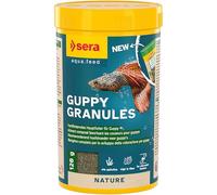 Sera Guppy Granules 250 ML (120 g) | Aliment Composé Digeste pour Guppys et Poeciliidés sans Colorants ni Conservateurs | Granulés Nutritifs avec Spiruline et Minéraux Naturels