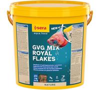sera gvg Mix Nature 10 L (2 KG) | friandise pour Tous Les Poissons d'ornement | sans colorants ni conservateurs | avec 12% de Krill | Flocons Stables et Animaux Entiers séchés