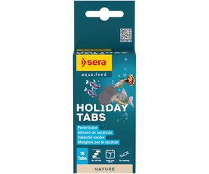 sera Holiday Tabs 10 Tabs | Aliment de Vacances pour Tous Les Poissons d’Ornement | pastilles se ramollissant Lentement | pour Une Alimentation fiable Pendant Une Absence de Plusieurs Jours