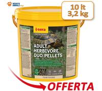 Sera Tortoise Adulte Herbivore Duo Pellets 10 lt (3,2 Kg) 2x