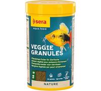 Sera Veggie Granules 250 ML (98 g) | Aliment Végétal sans Colorants ni Conservateurs | Granulés Riches en Spiruline et Fibres pour Poissons Herbivores d’Ornement