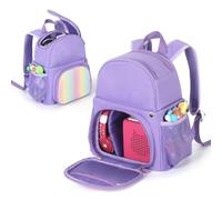 Seracle Sac pour Toniebox Tonie, sac de transport pour kit de démarrage Toniebox 2 et Tonies, casque, kit de jeu et autres accessoires, Violet, poche