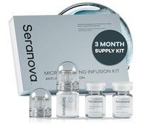 Seranova Système de micro-infusion pour visage et cou avec joint de 0,05 mm, sérum d'acide hyaluronique et peptides de collagène pour une peau plus ferme et plus lisse. Application facile à la maison