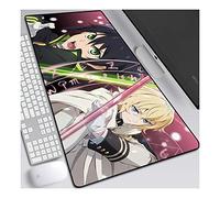 Seraph of The End 700x300mm Tapis de Souris XL Multifonction Gaming Mousepad XL Grand sous Main, Anime Souris 3mm Bureau Anti-Glissant Surface Texturée pour Ordinateur,F