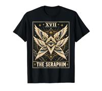 Séraphin Ange Biblique Yeux Célestes Art Be Not Afraid T-Shirt Graphique avec Valeur, Homme, Noir, S