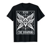 Séraphin Ange bibliquement précis Yeux célestes sans Peur T-Shirt Graphique avec Valeur, Homme, Noir, S