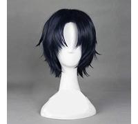Séraphin de la fin Guren Ichinose bleu marine court droit synthétique cheveux résistant à la chaleur Cosplay fête d'halloween + casquette de perruque gratuite