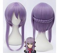 Séraphin de la fin Hiiragi Shinoa perruques violet clair résistant à la chaleur cheveux synthétiques Perucas Anime Costume Cosplay perruque + casquette de perruque KUXD0077