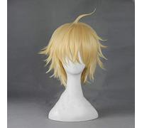 Séraphin de la fin Mikaela Hyakuya Cosplay perruques Blonde courte droite hommes perruque résistant à la chaleur cheveux synthétiques KUZZ6092