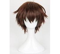 Séraphin de la fin Yoichi Saotome court brun résistant à la chaleur cheveux synthétiques Cosplay Costume perruque + casquette de perruque gratuite AZ-580