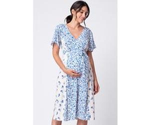 Seraphine Frill Sleeve Maternity Dress Blue Taille: 8 | Robes Outlet | Femme | Bleu