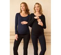 Seraphine Lot de 2 hauts à manches longues en jersey de bambou Seraphine Grossesse et Allaitement